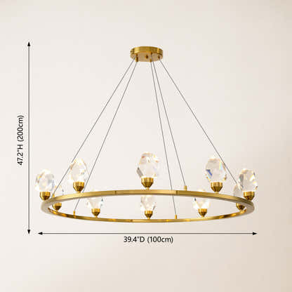 Aurelium Halo Crystal Round Chandelier