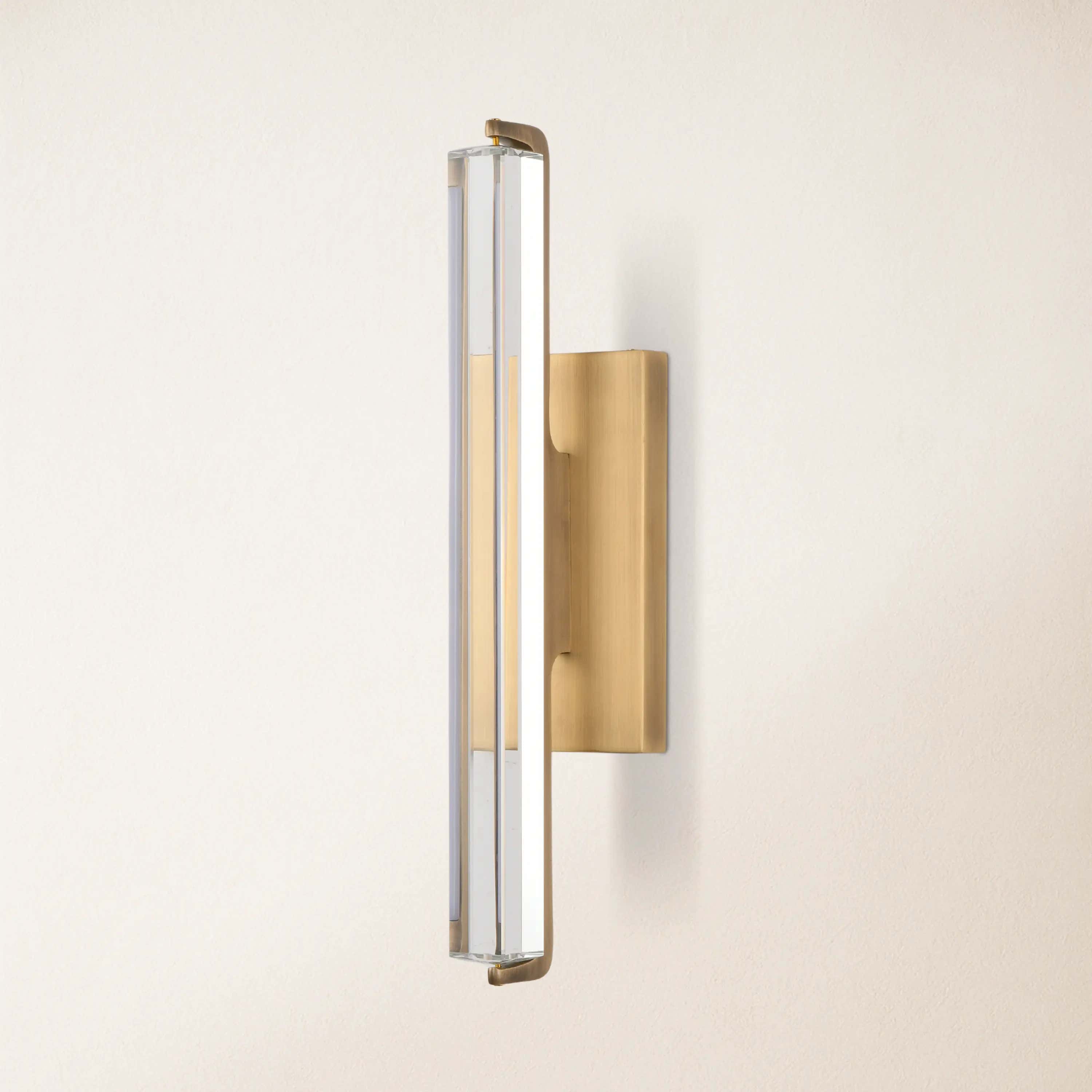 Clara Glow Crystal Single Wall Sconce 19"