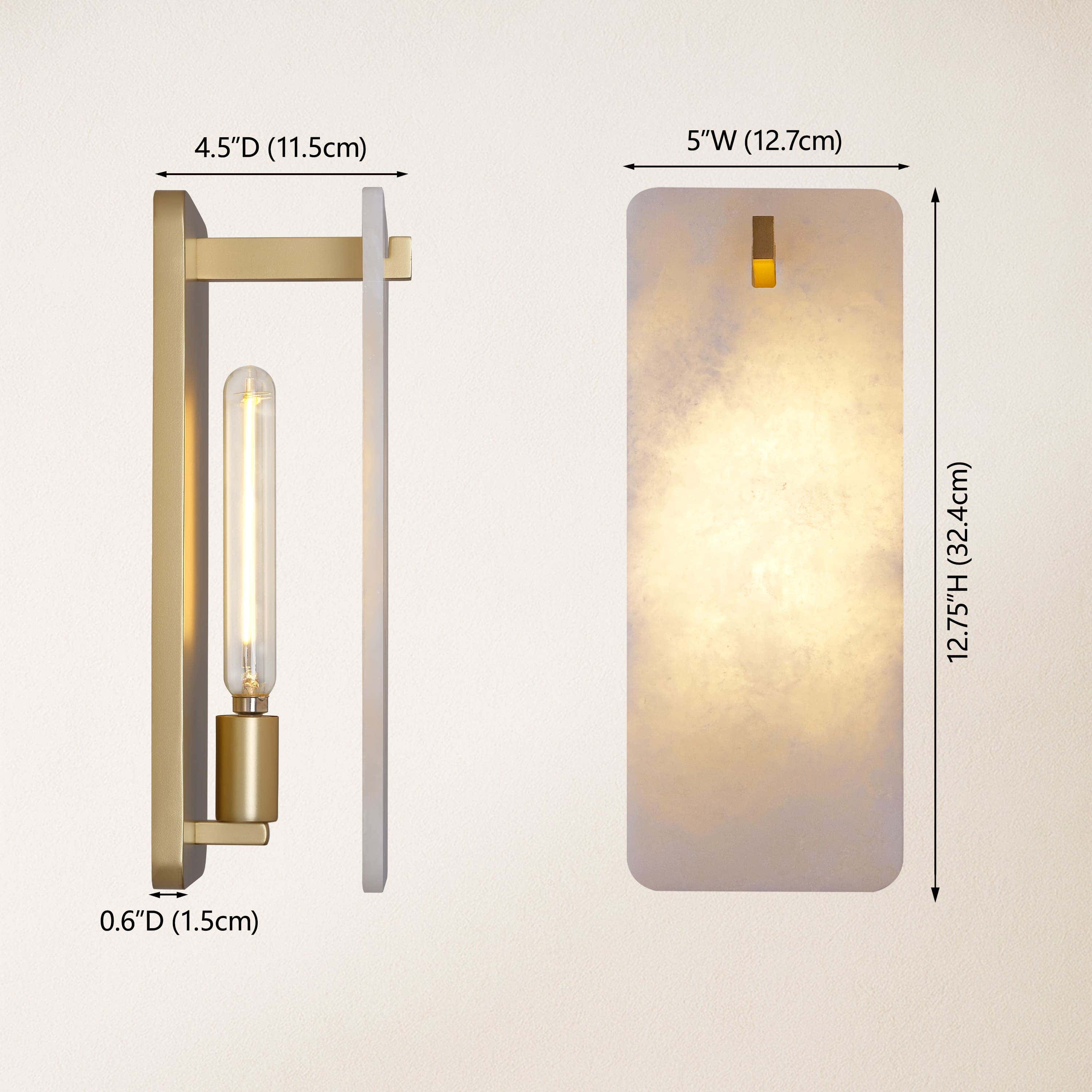 Lunara Alabaster Wall Sconce 12.75"H