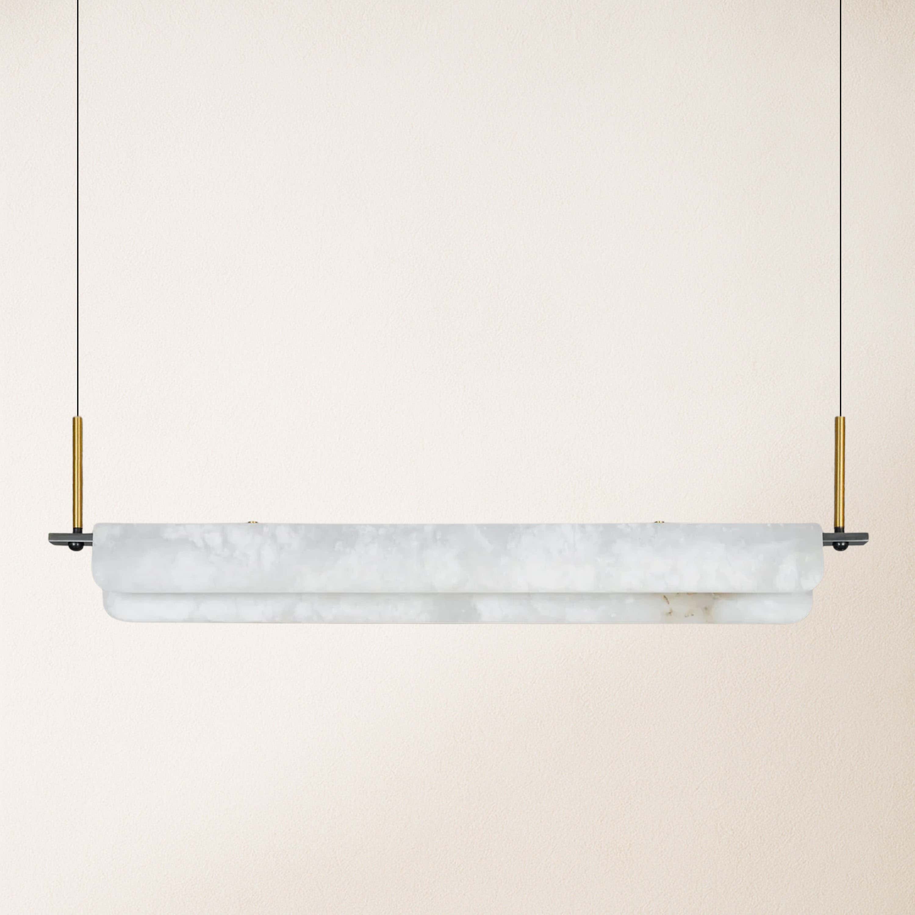 Seranova Alabaster Dining Linear Chandelier