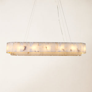 Sawyer Alabaster Oval Chandelier 54