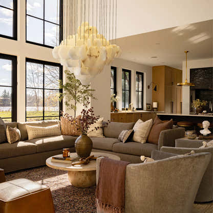 Talan Multi-layer Irregular Alabaster Chandelier 39"D#Finish_Gold