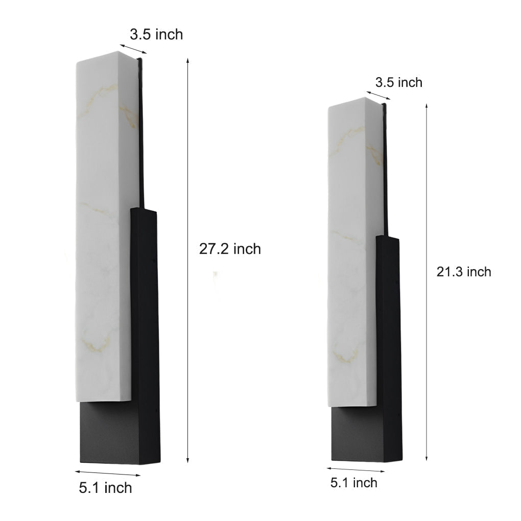 Obsidian Imitation Marble Shade Outdoor Wall Light