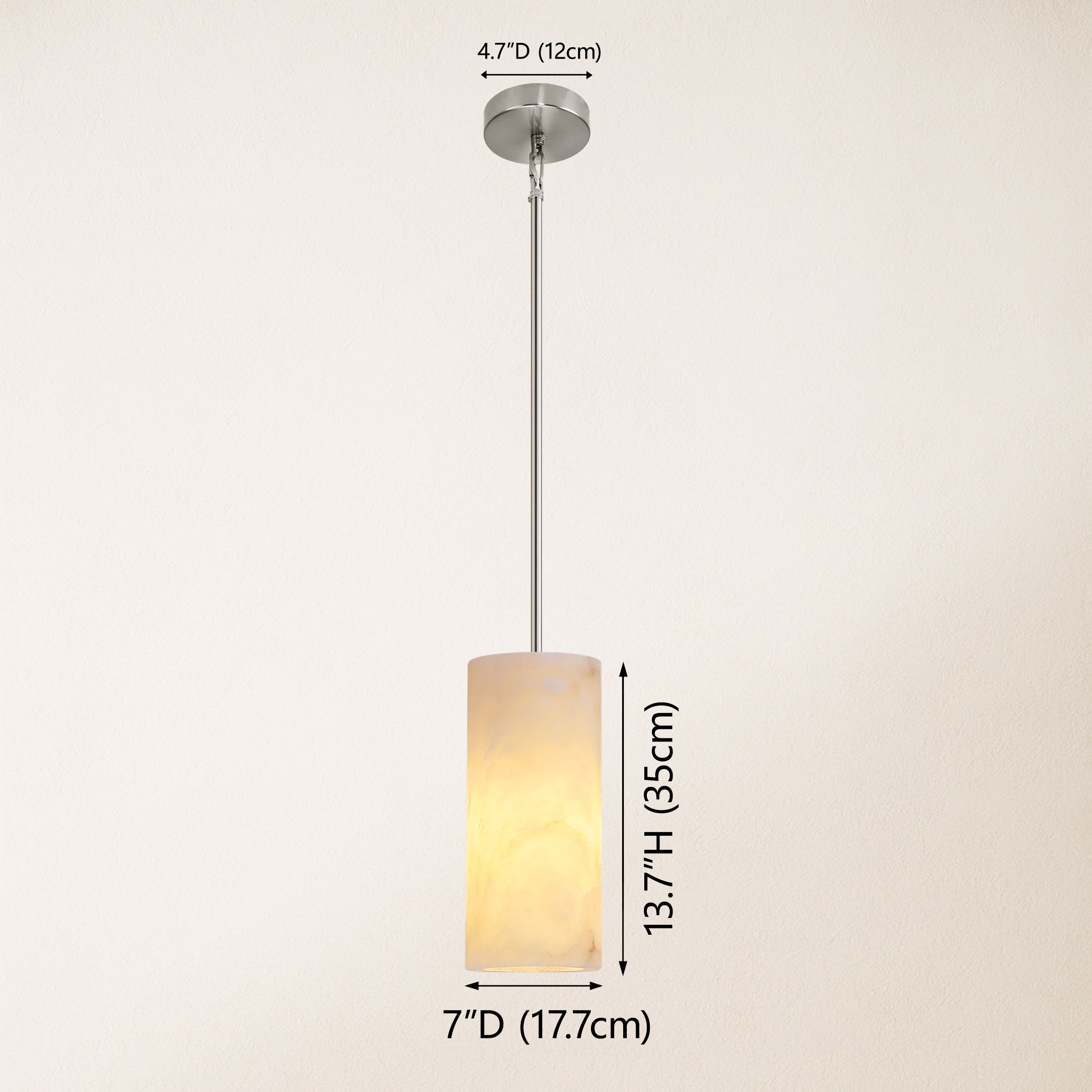 Arlo Alabaster Pendant Lights 7"D