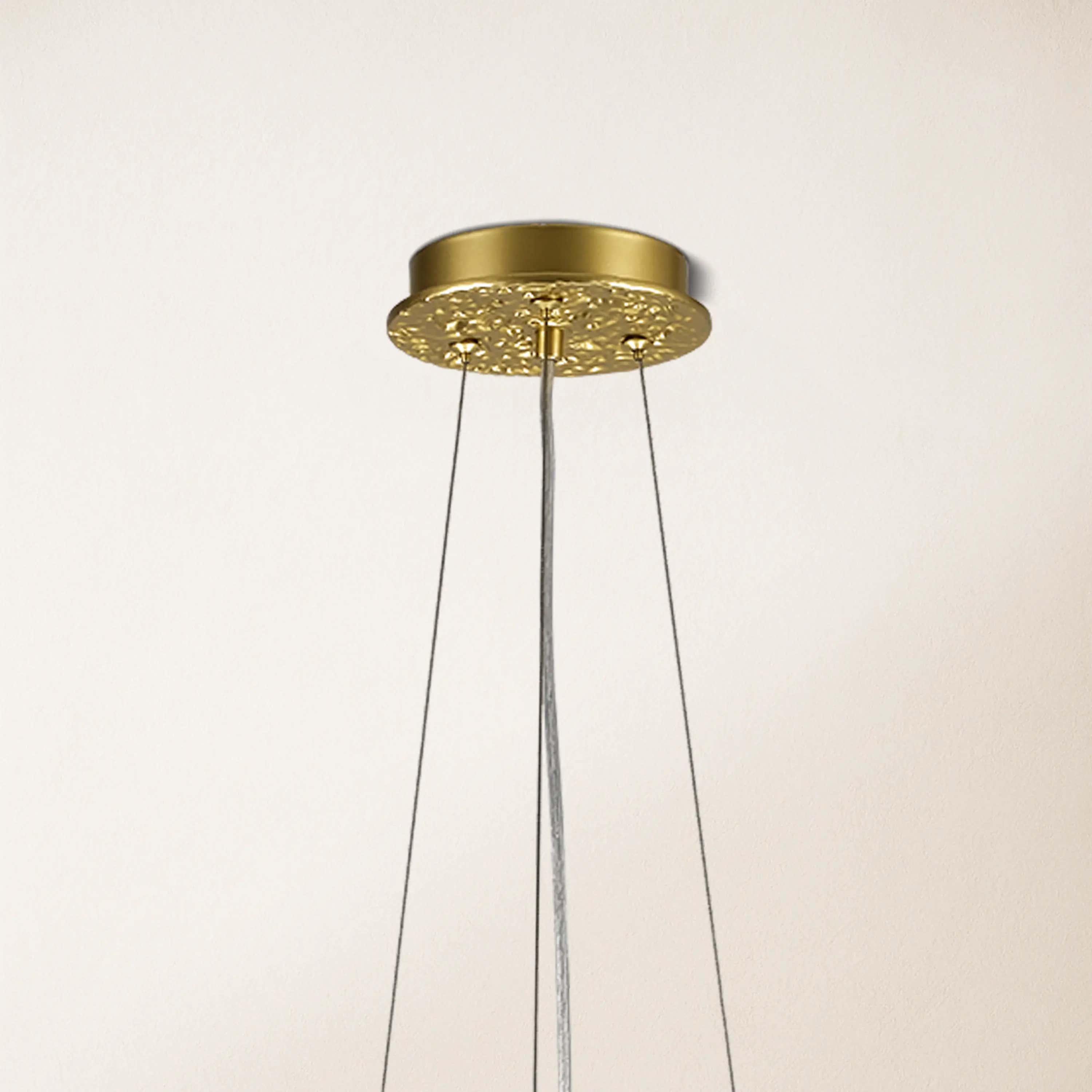 Frostleaf Crystal Cascade Branch Round Chandelier 30"D