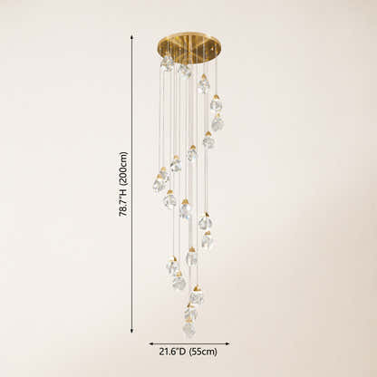 Aurelium Crystal Staircase Round Chandelier