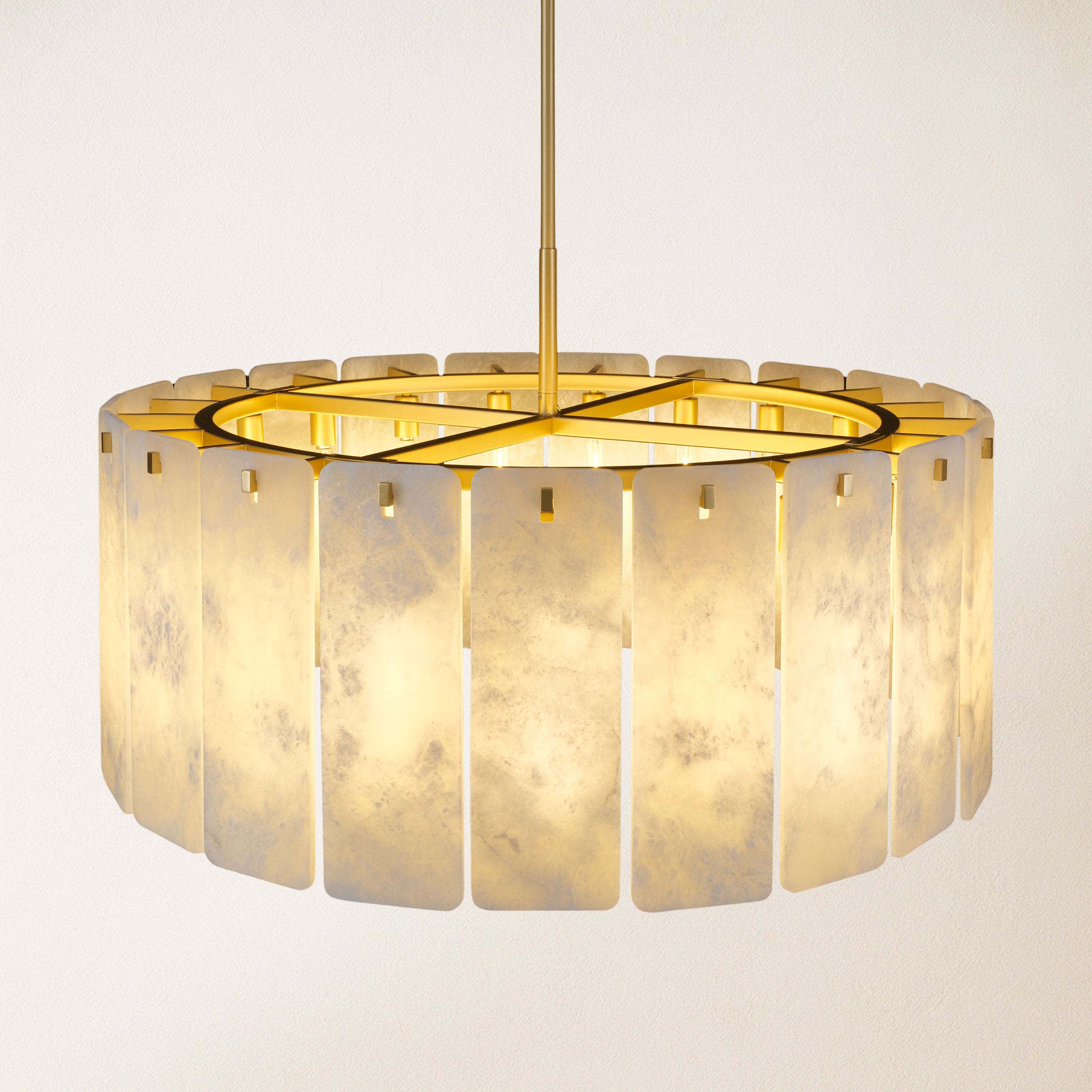 Lunara Alabaster Round Chandelier 36"W