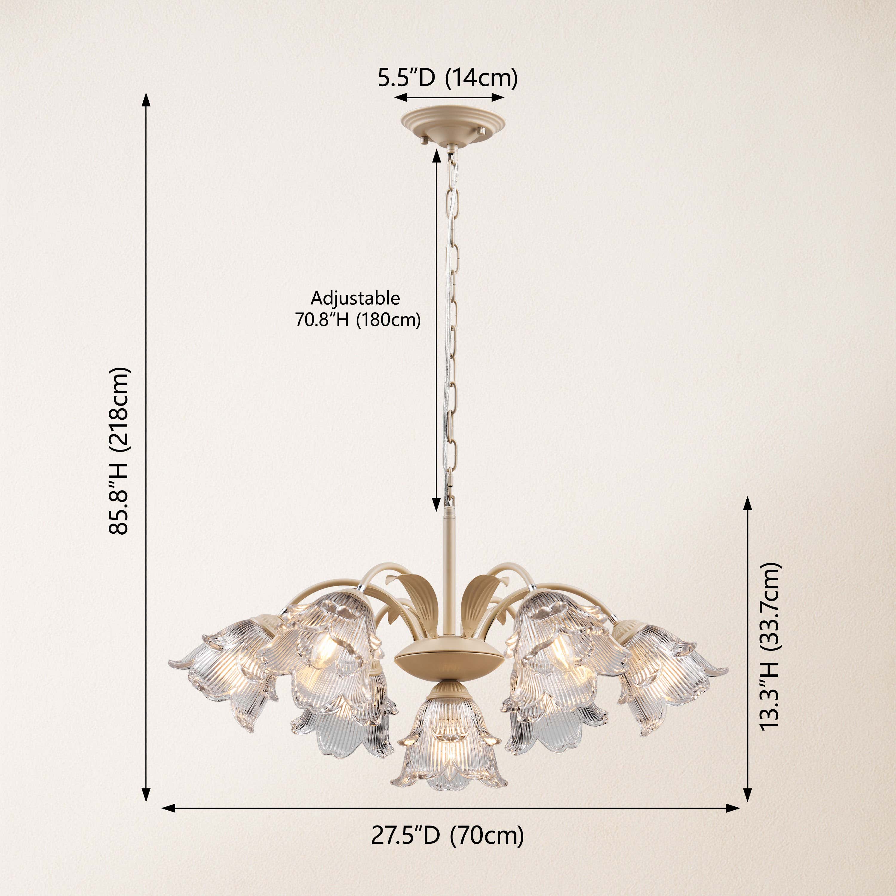 GlowMuse Crystal Round Chandelier 27"