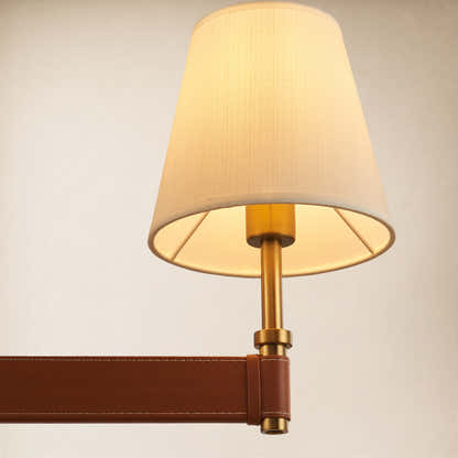 Corvella Leather Custom Linear Chandelier 62" 72"W