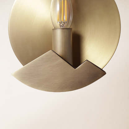 Egwent Alabaster Brass Sconce 8"D