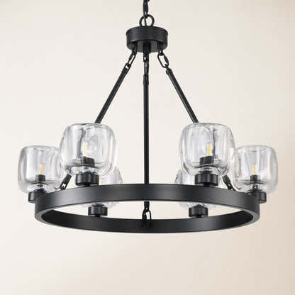 Vellum Round Chandelier 24"D