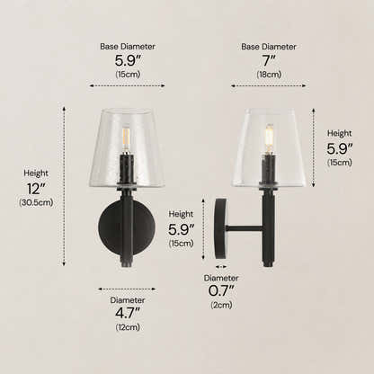 Evora Bubble Glass Wall Sconce
