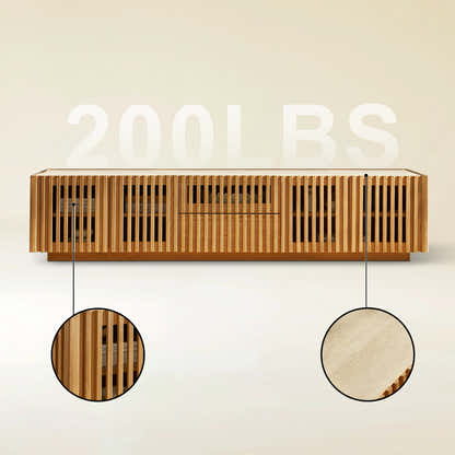 Isla Oak Sintered Stone Media Console 80"