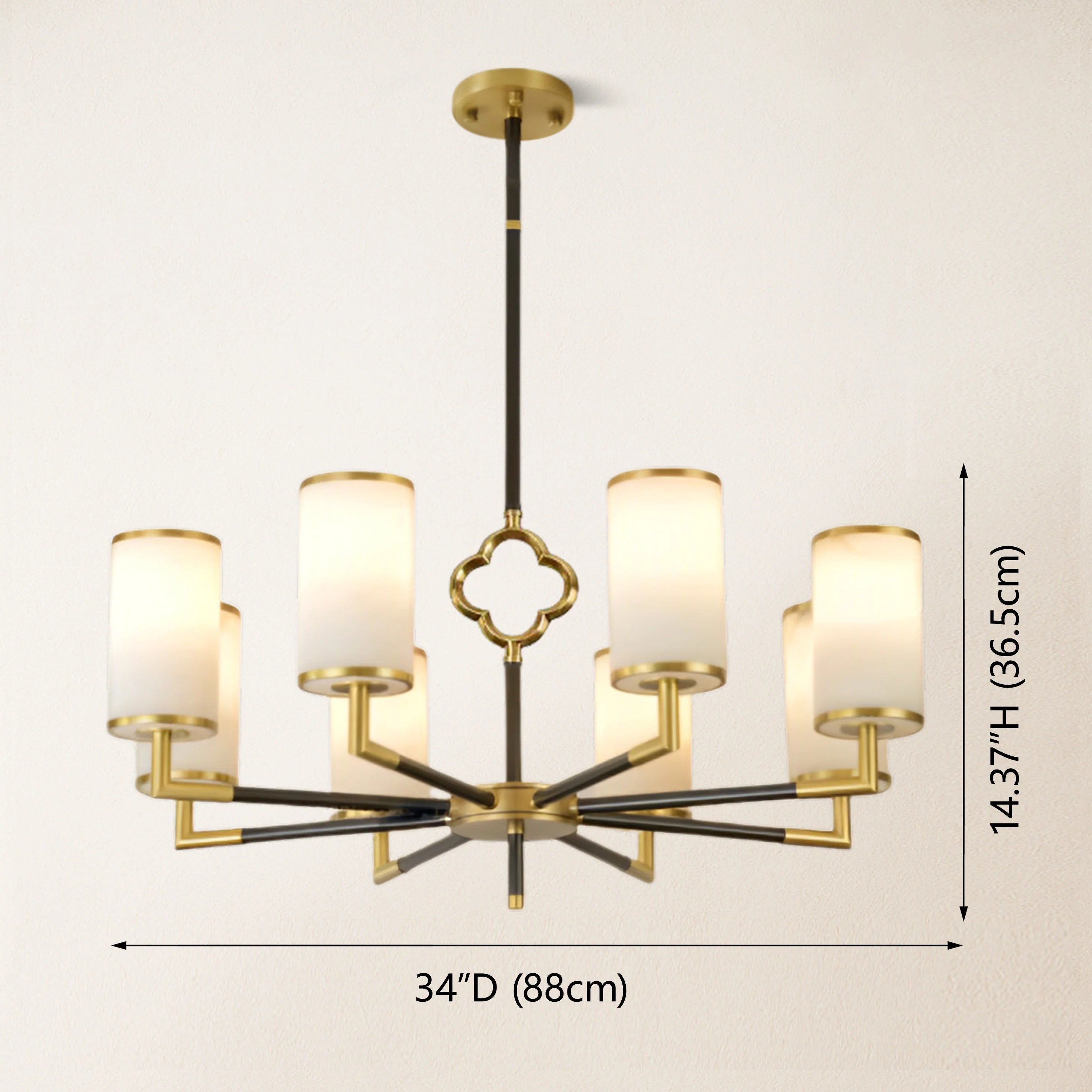Moral Multi-layer Branda Alabaster Round chandelier 34"D