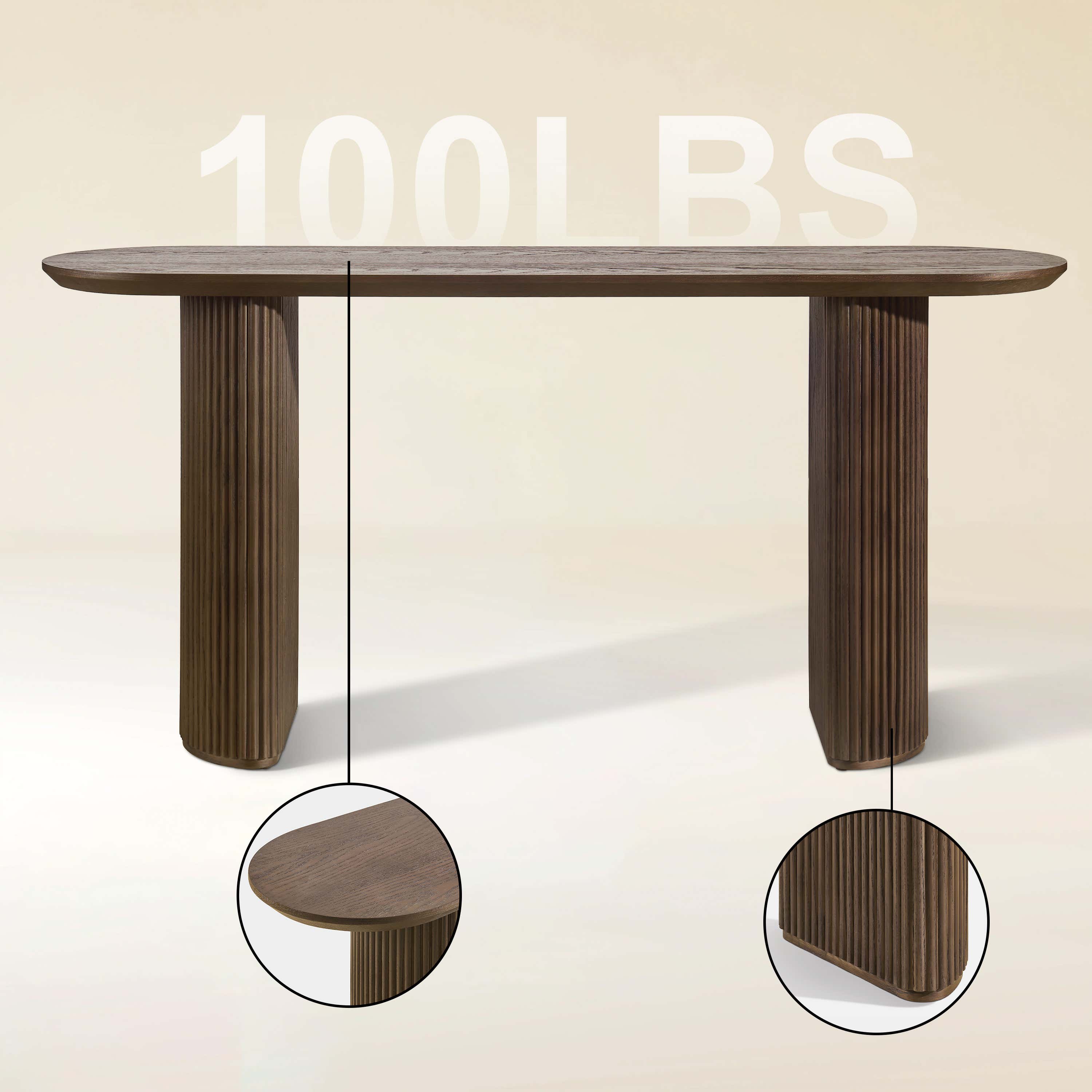 Plinth Console Table 60"W