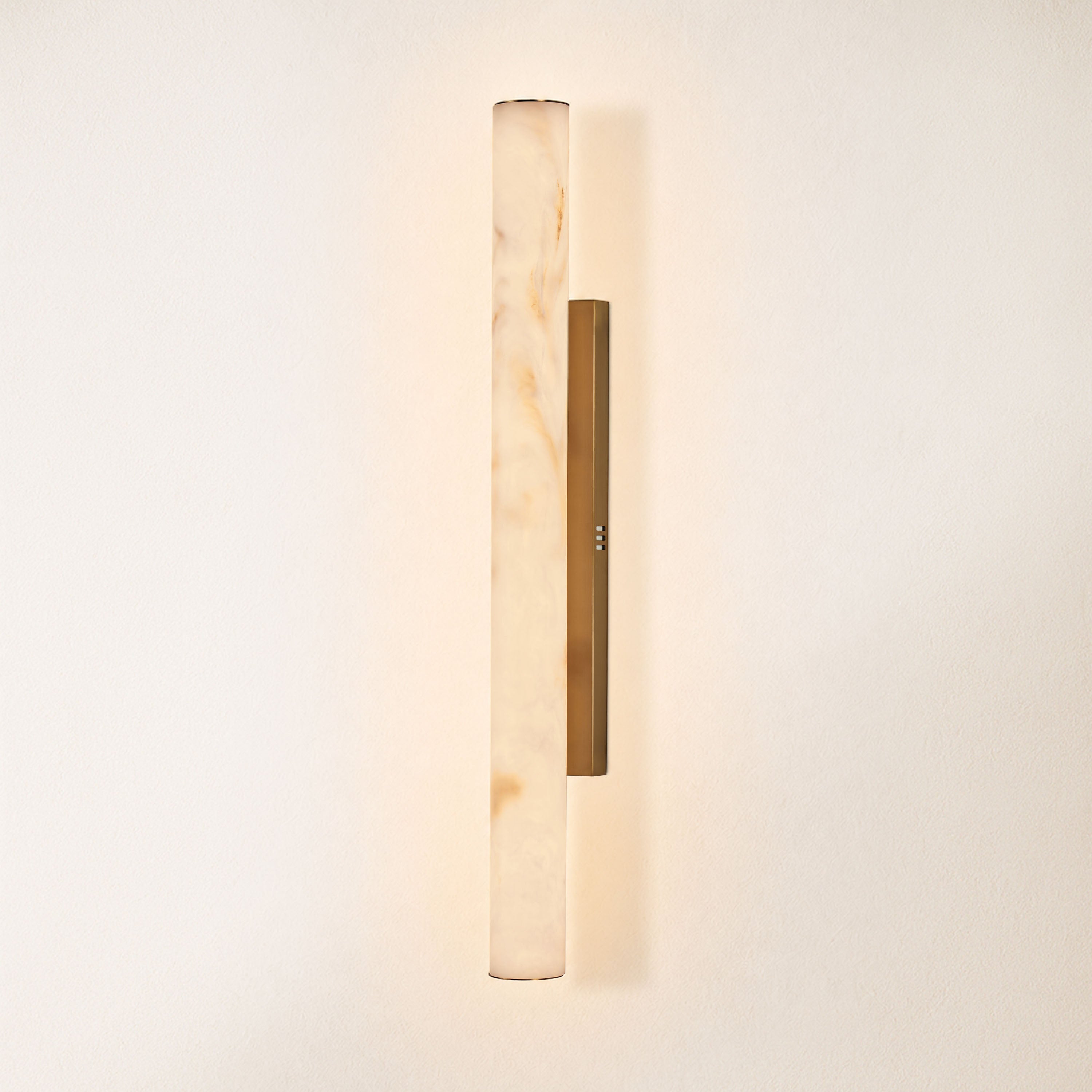 Sylvia Palladian Resin Alabaster Texture Wall Sconce 36