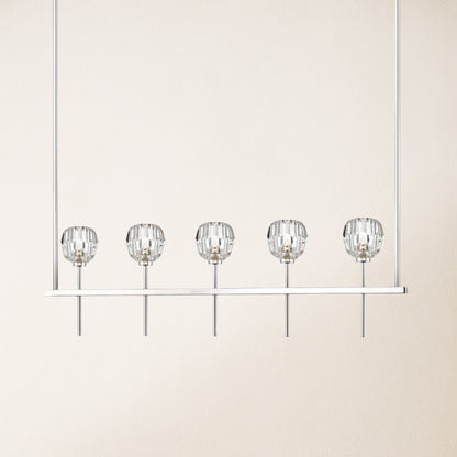 Parisian Crystal Linear Chandelier 46"L