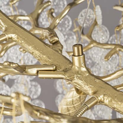 Shiro Noda Crystal Tree Branch Linear Chandelier 72"W