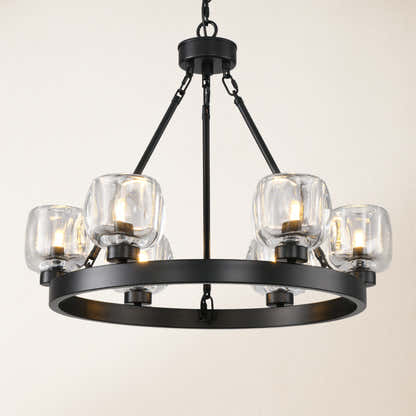 Vellum Round Chandelier 24"D