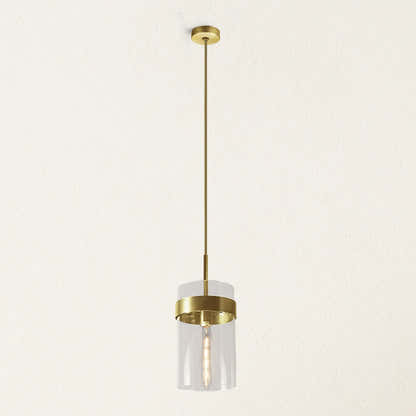 Armature Round Glass Pendant 8"D