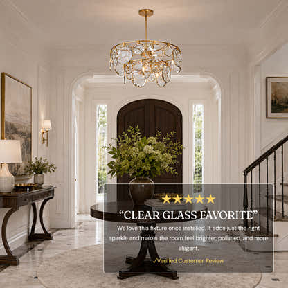 Lucentia Crystal Disc Round Chandelier 40"D