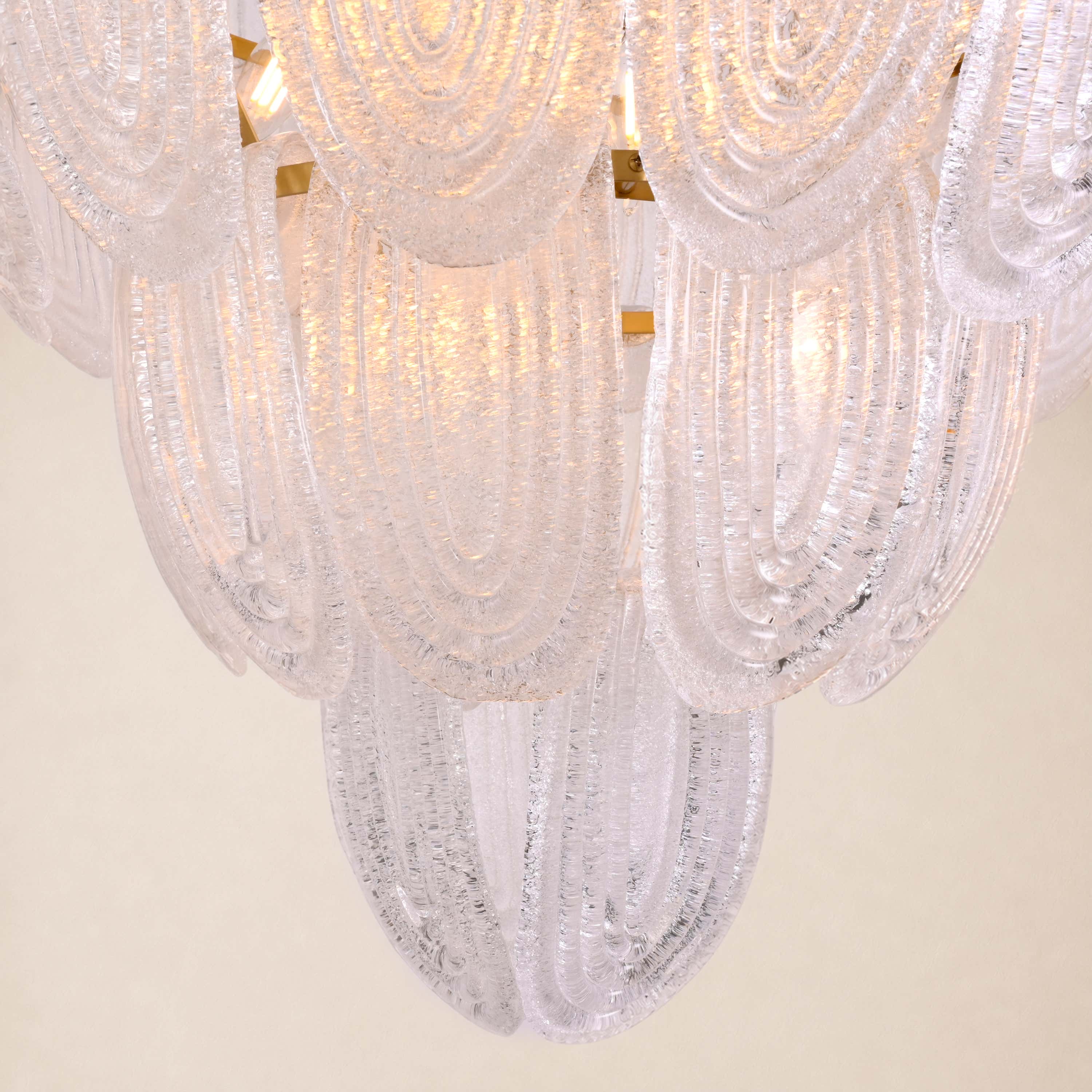 Veloura Textured Glass Loop Cascade Chandelier 25.2"W