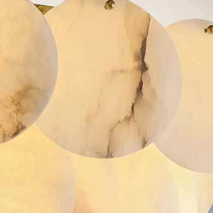 Egwent Alabaster Dish Magnolia Multi-Tiered Round Chandelier 43"D#Finish_Gold