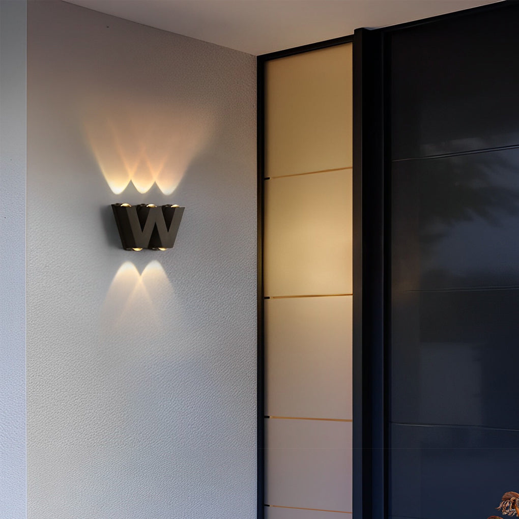 Lunaris Letters Outdoor Up Down Wall Light