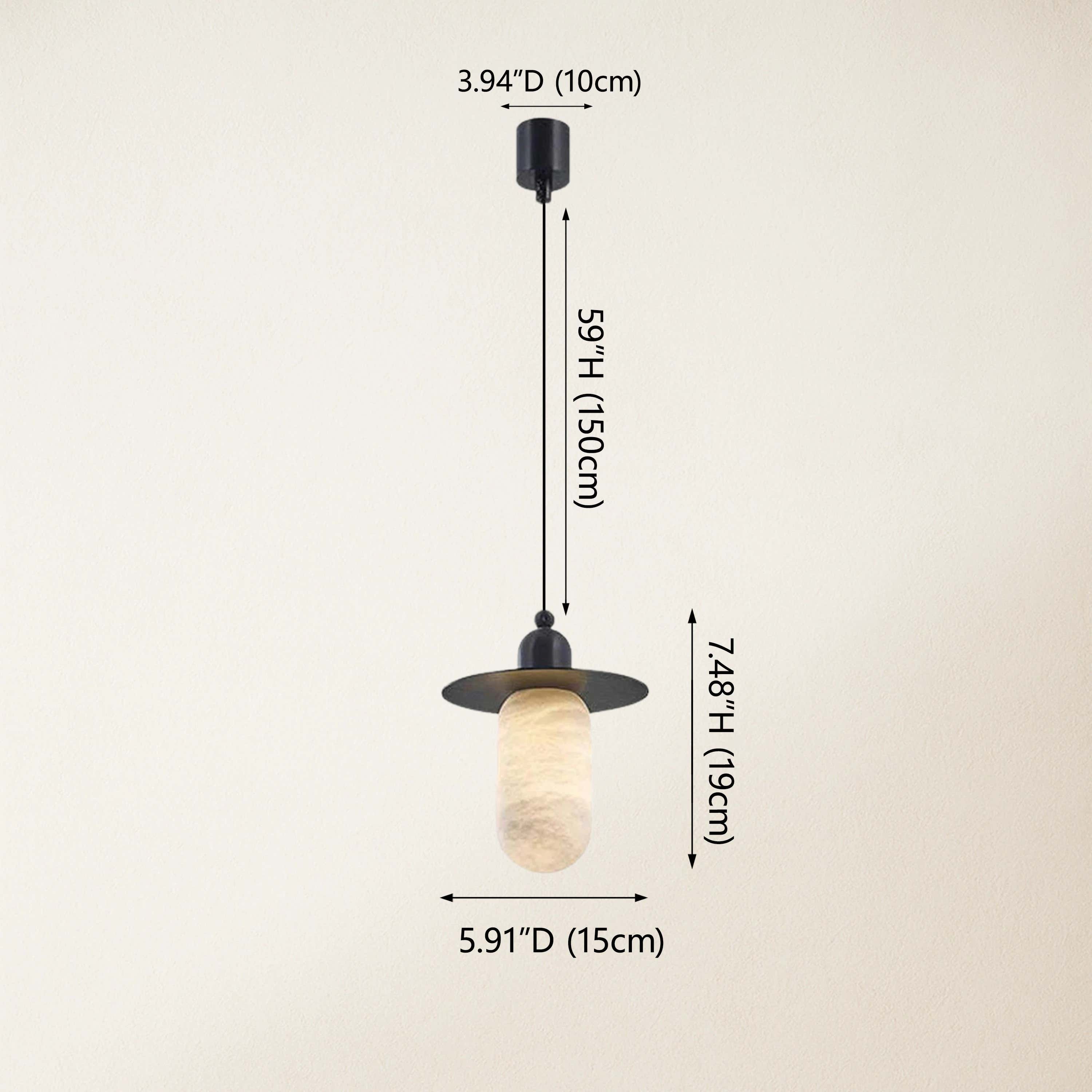 Bloom Alabaster Grace Pendant 8" H