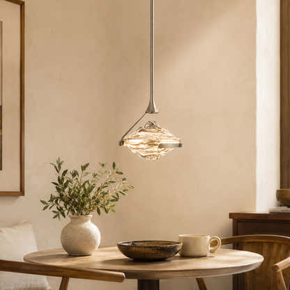 Rivelia Glass Wavy Pendant Light