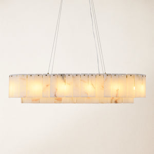 Sawyer Alabaster Oval Chandelier 40