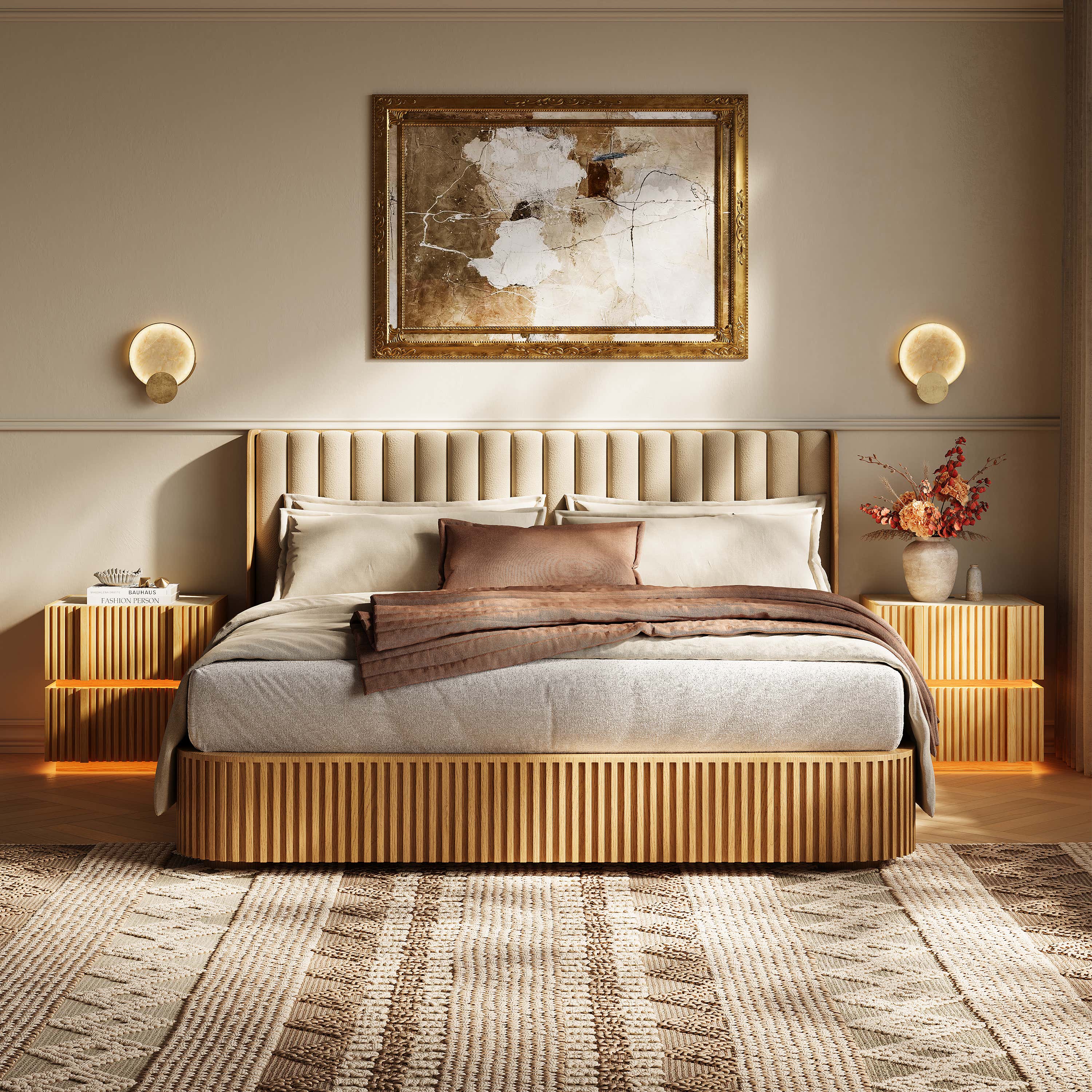 Isla Oak Sintered Stone Nightstand 20" W