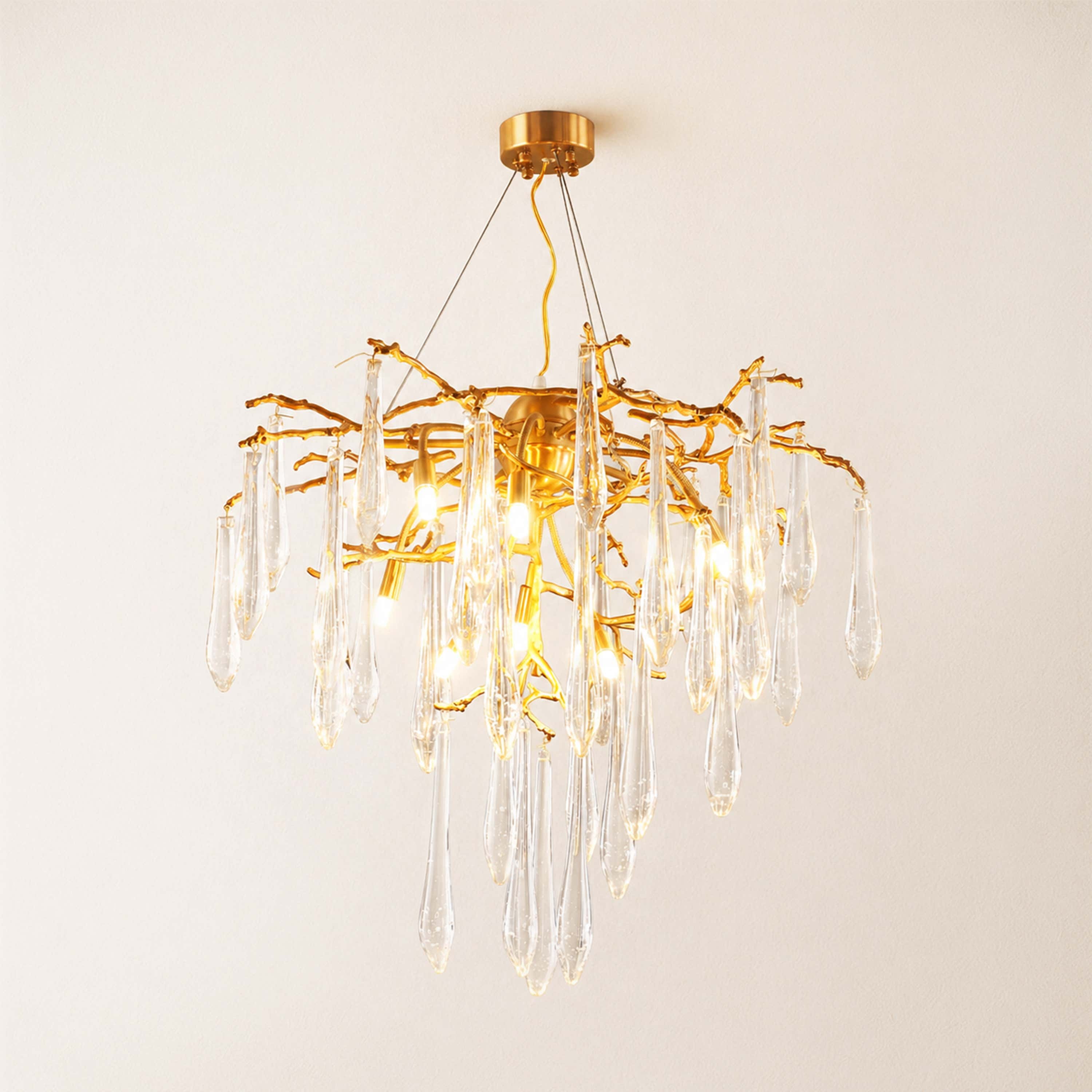 Aurevia Crystal Branch Round Chandelier