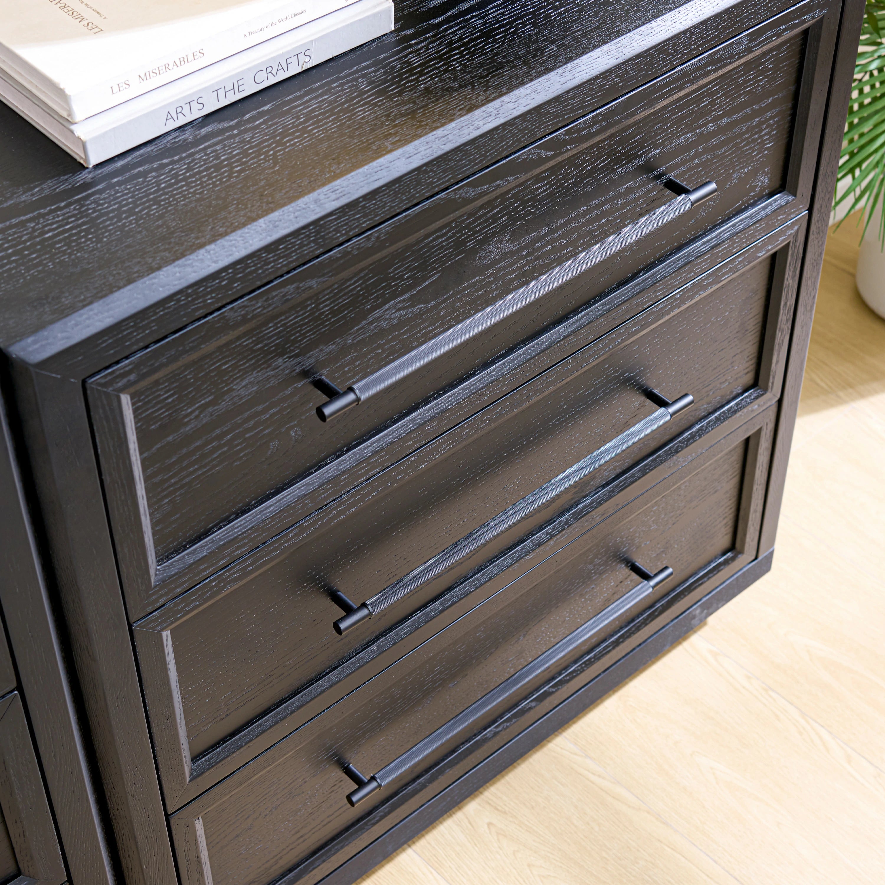 Alvar 94.5″ Oak 9-Drawer Chest(Set of 3)
