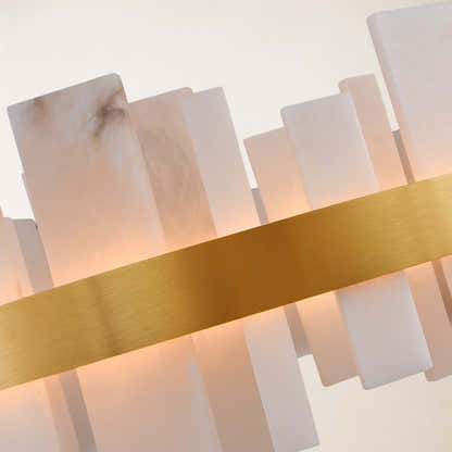 Nocturne Alabaster Round Chandelier 32"