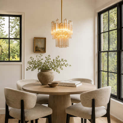 Dawel Glass Round Chandelier 12"D