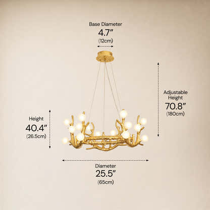 Cervia Antler Branch Chandelier 26"D