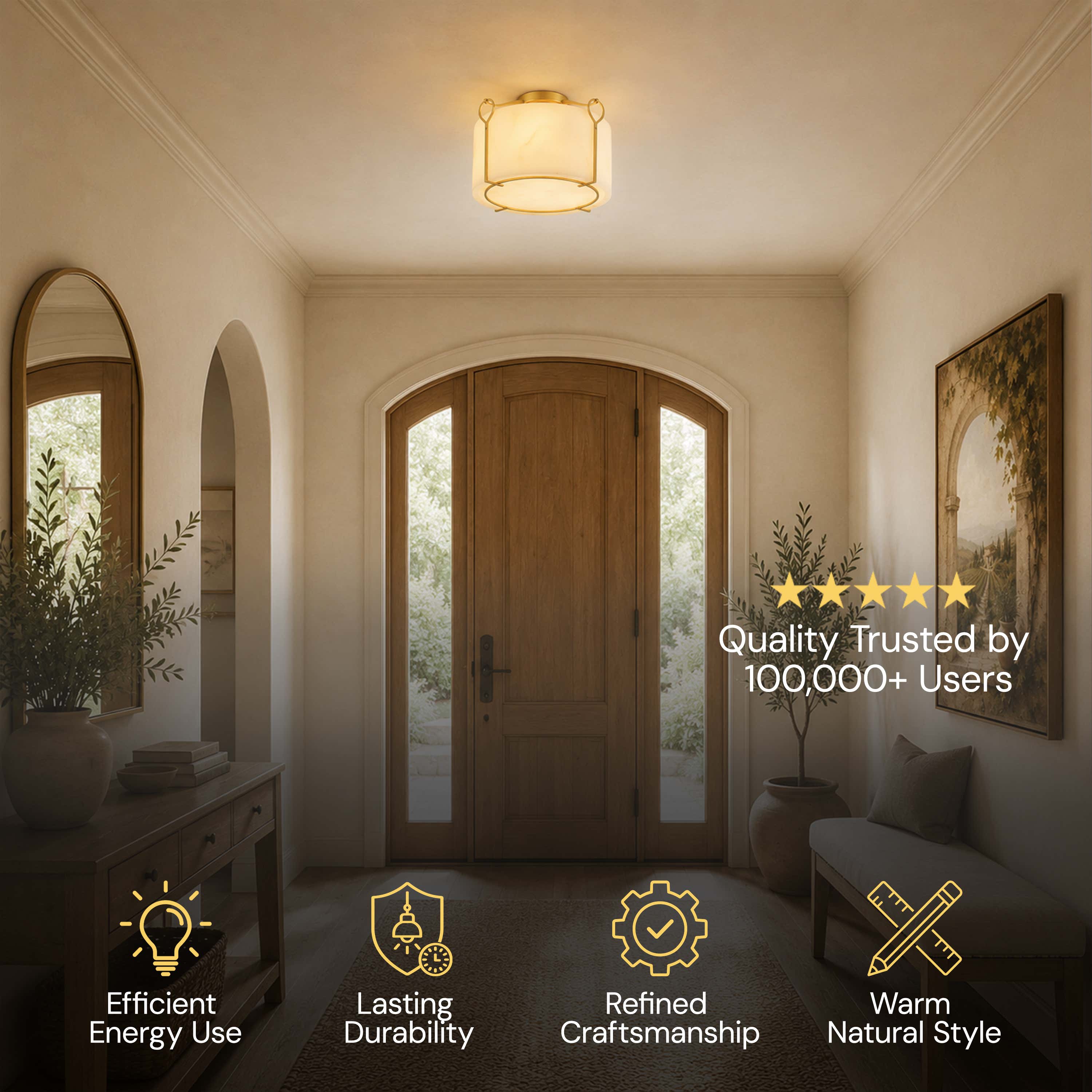 Alora Resin Alabaster Texture Round Flush Mount