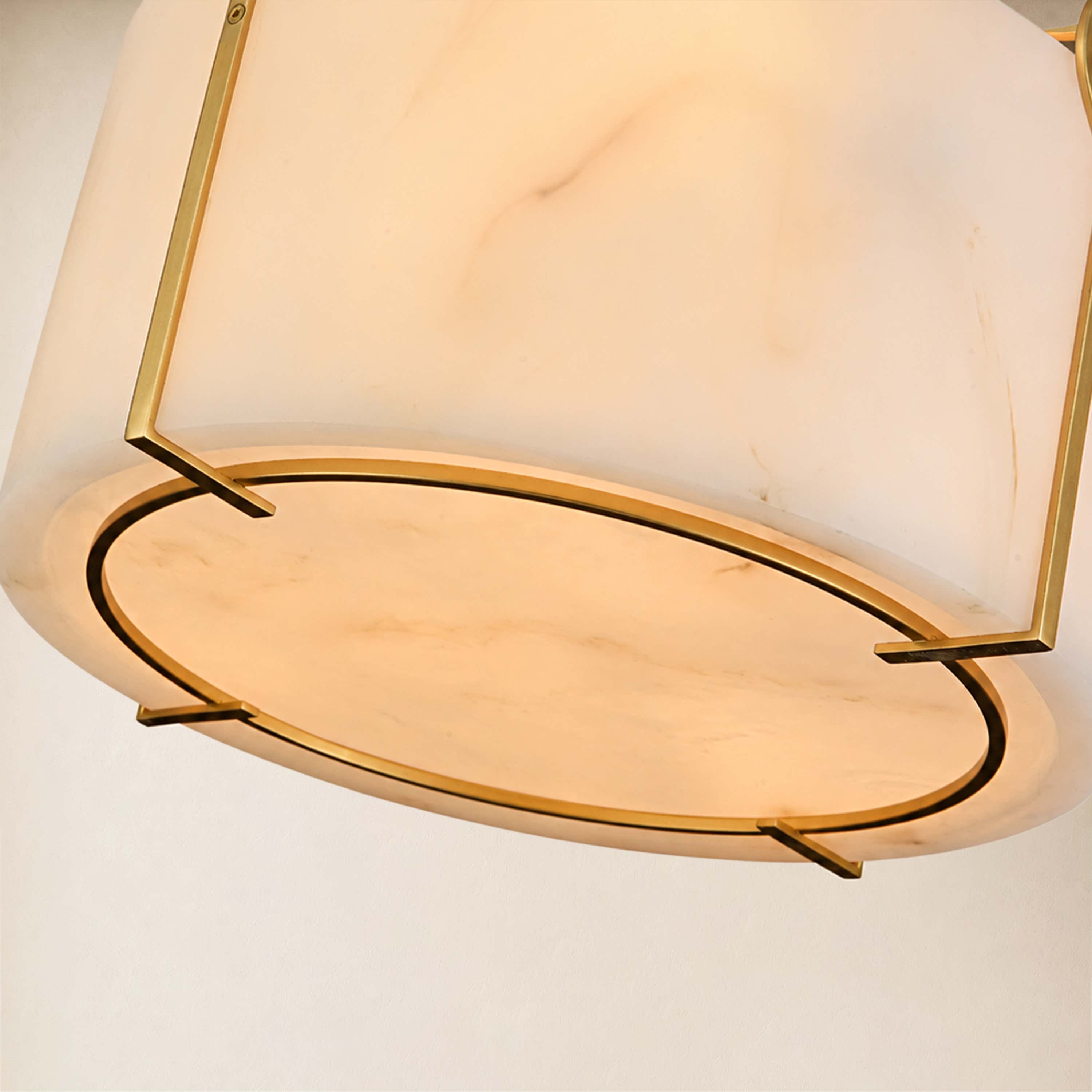 Alora Resin Alabaster Texture Round Flush Mount