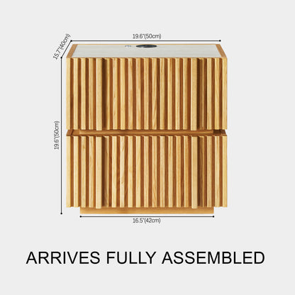 Isla Oak Sintered Stone Nightstand 20" W