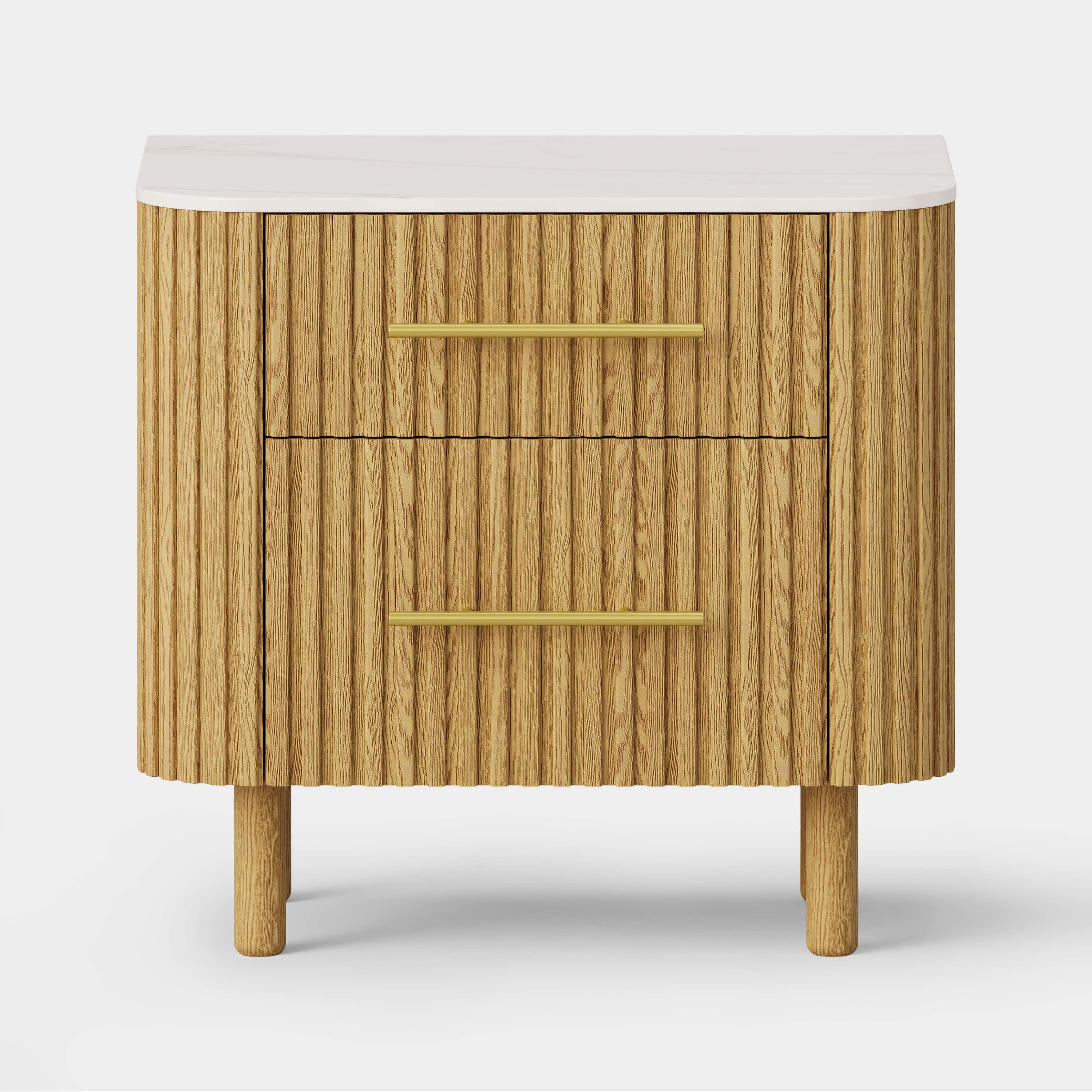 Charlie Sintered Stone Nightstand 26" W