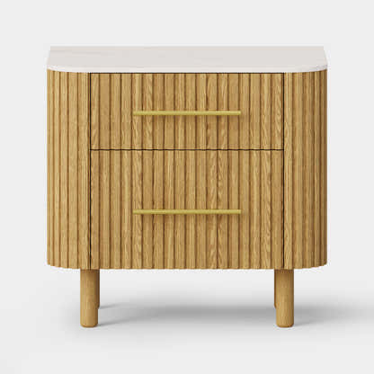 Charlie Sintered Stone Nightstand 26" W