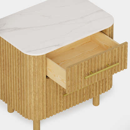 Charlie Sintered Stone Nightstand 26" W