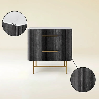 Ewan Sintered Stone Nightstand 26"W