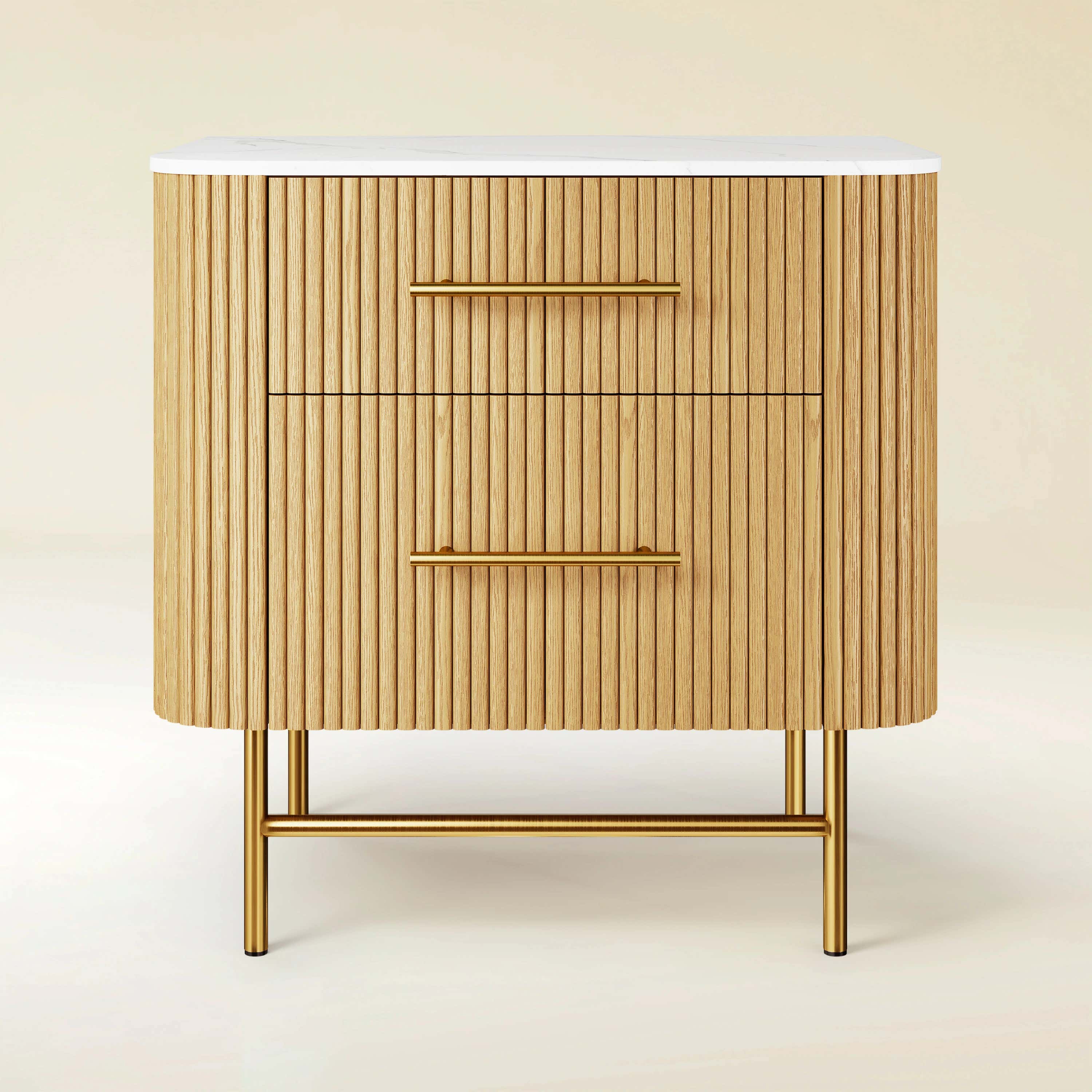 Ewan Sintered Stone Nightstand 26"W