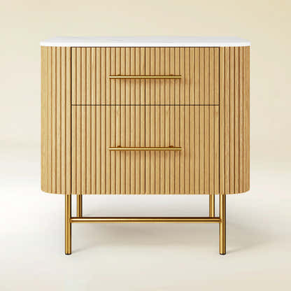 Ewan Sintered Stone Nightstand 26"W