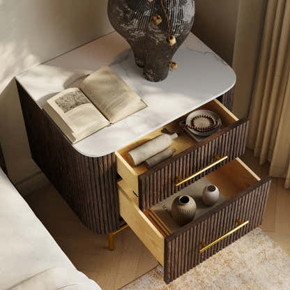 Ewan Sintered Stone Nightstand 26"W