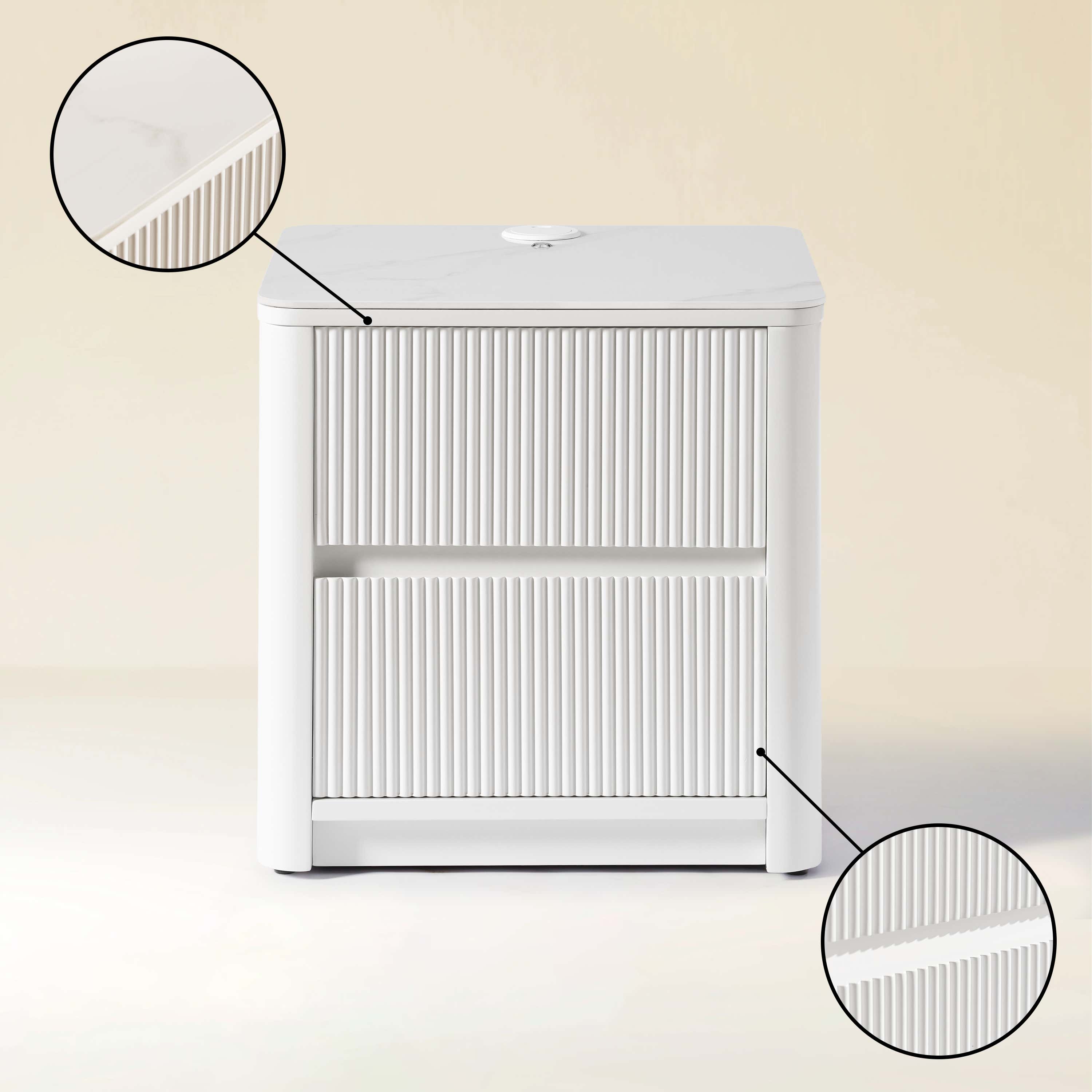 Celia Burnt Stone Nightstand 20"