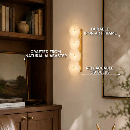 Moira Alabaster 4 Lights Wall Sconce