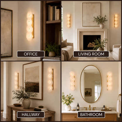 Moira Alabaster 4 Lights Wall Sconce